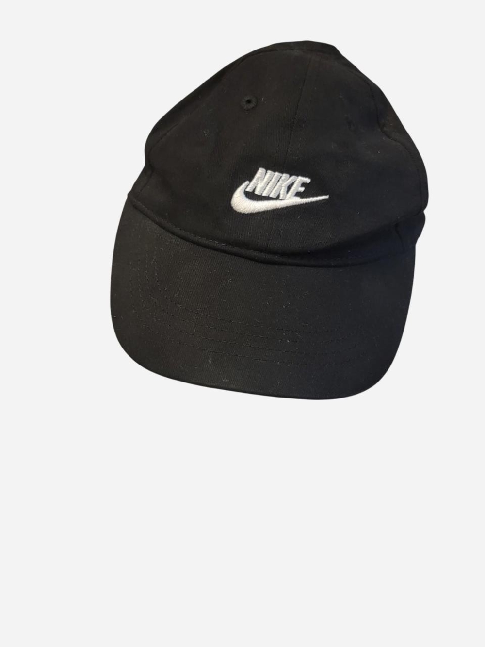 Nike Black Cap with White Swoosh Logo
